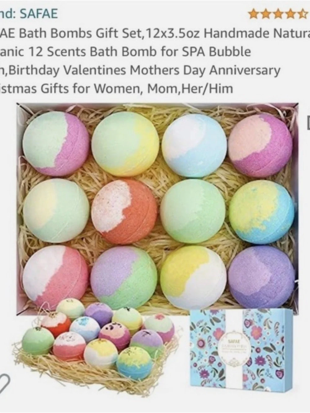 Floral Bath Bomb Set - Relaxing Scented Bath